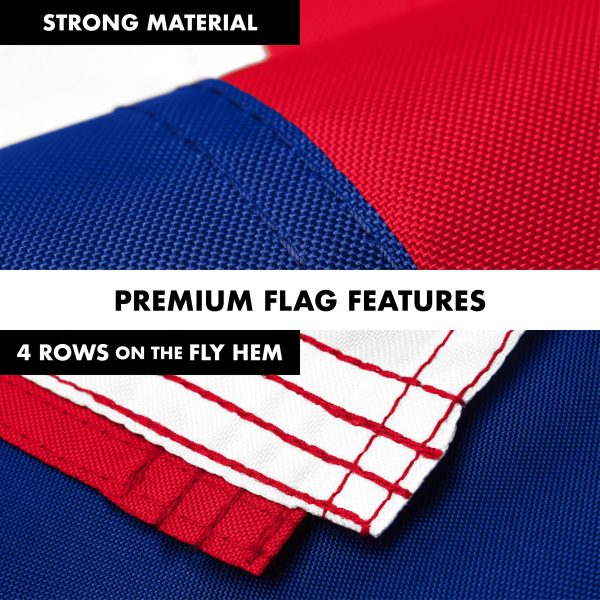G128 Combo Pack: 6 Ft Tangle Free Aluminum Spinning Flagpole (Black) & Hawaii HI State Flag 3x5 Ft, ToughWeave Series Embroidered 300D Polyester | Pole with Flag Included - Image 5
