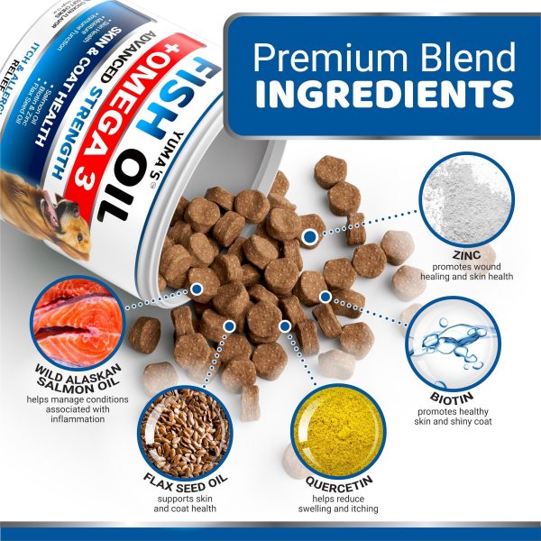 Omega 3 Fish Oil for Dogs   170 Chews   Skin and Coat Supplement   Omega 3 for Dogs   Dry & Itchy Skin Relief Treatment   Allergy Support   Dog Anti Shedding Treats   Shiny Coats   EPA & DHA   Salmon - Image 3