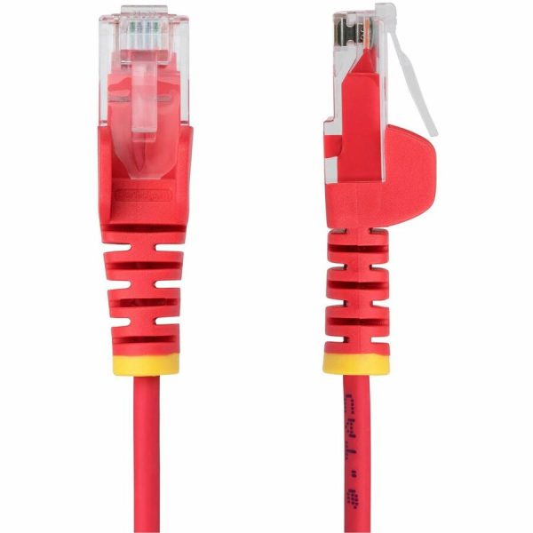 StarTech.com 5ft Red Slim CAT6 Ethernet Cable, Slim Snagless RJ45, UTP, LSZH, 28AWG Bare Copper, Slim Network Patch Cord, Fluke Tested - Image 2