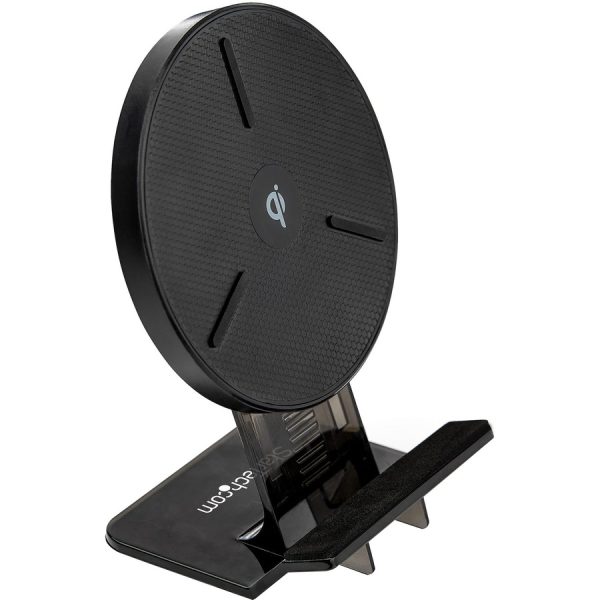StarTech.com 15W Qi Wireless Charging Stand, Universal Qi Certified Wireless Charger Stand or Pad, For iPhone/Samsung Galaxy/Google Pixel - Image 4