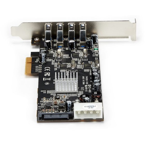 StarTech.com 4 Port PCI Express (PCIe) SuperSpeed USB 3.0 Card Adapter w/ 4 Dedicated 5Gbps Channels - UASP - SATA/LP4 Power - Image 2