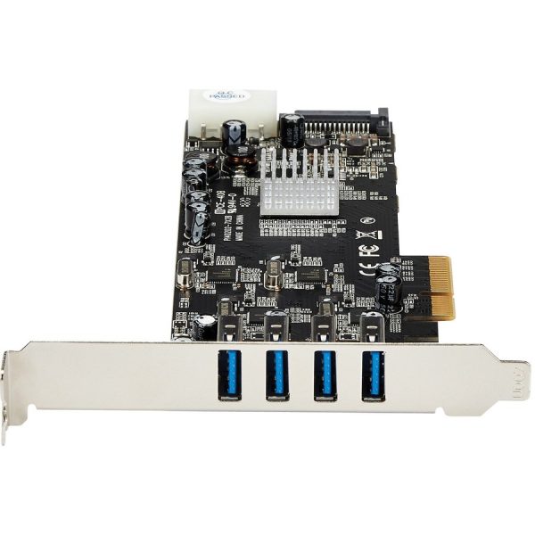 StarTech.com 4 Port PCI Express (PCIe) SuperSpeed USB 3.0 Card Adapter w/ 4 Dedicated 5Gbps Channels - UASP - SATA/LP4 Power - Image 6