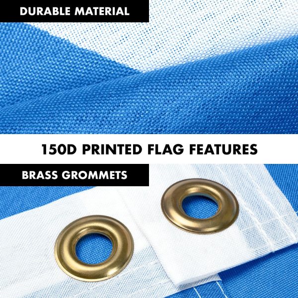 Flag Pole 6FT Black Tangle Free & Somalia Somalian Flag 3x5 Ft Combo Printed 150D Polyester By G128 - Image 4