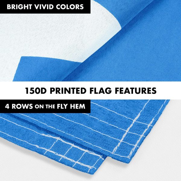 Flag Pole 6FT Black Tangle Free & Somalia Somalian Flag 3x5 Ft Combo Printed 150D Polyester By G128 - Image 5