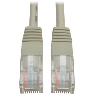 Eaton Tripp Lite Series Cat5e 350 MHz Molded (UTP) Ethernet Cable (RJ45 M/M), PoE - Gray, 1 ft. (0.31 m)