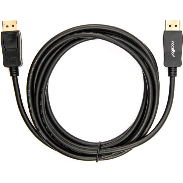 Rocstor Premium 12ft / 4m DisplayPort 1.2 Cable M/M - DisplayPort 4k - DisplayPort Male Digital Audio/Video - 12ft - Black- DP TO DP Cable 4Kx2K - Image 7
