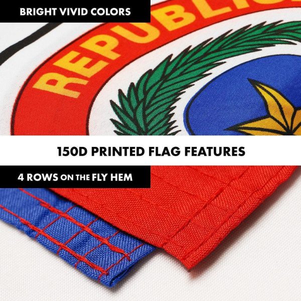 G128 Combo Pack: 6 Ft Tangle Free Spinning Flagpole (White) & Paraguay Flag 3x5 Ft Printed 150D Polyester, Brass Grommets (Flag Included) Aluminum Flag Pole - Image 5