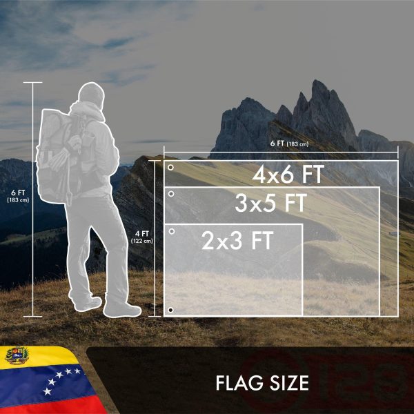 G128 Venezuela 7 Stars Venezuelan Flag | 4x6 Ft | Double ToughWeave Series Double Sided Embroidered 210D Poly | Country Flag, Embroidered Design, Indoor/Outdoor, Brass Grommets, Heavy Duty, 2-ply - Image 7