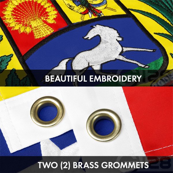 G128 Combo Pack: American USA Flag ToughWeave Series 4x6 Ft Single Sided & Venezuela 7 Stars Venezuelan Flag Double Sided 4x6 Ft Double ToughWeave Series | Both Embroidered Polyester, Brass Grommets - Image 7