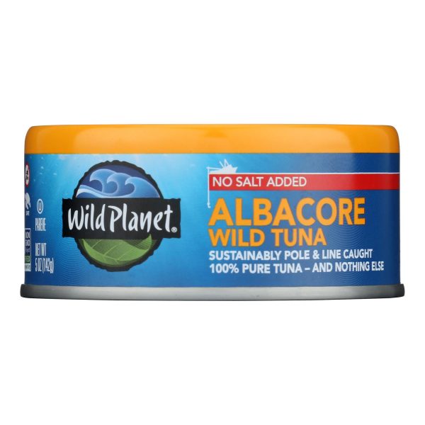 Wild Planet Wild Albacore Tuna - No Salt Added - Case of 12 - 5 oz. - Image 2