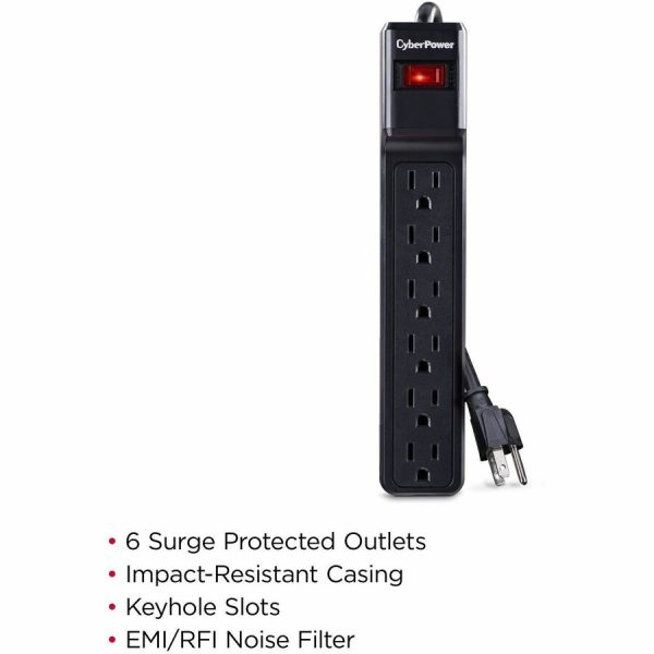 CyberPower CSB604 Essential 6 - Outlet Surge with 900 J - Image 2