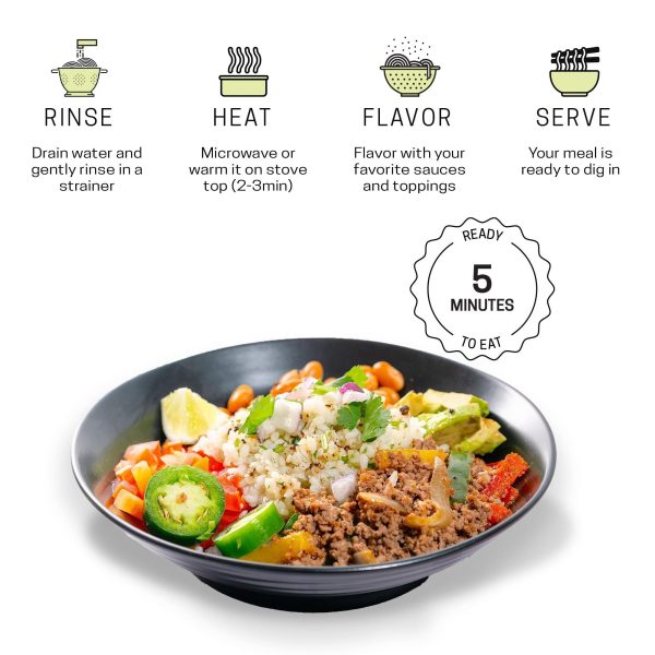 Konjac Rice Keto Pasta   12 Pack   Low Carb Keto Plant Based 100%   USDA Organic Premium Konjac Shirataki Rice   Carb Free - Image 3