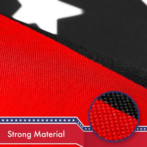 Thin Red Line Flag 3x5 Ft 2-Pack Printed 150D Polyester By G128 - Image 4