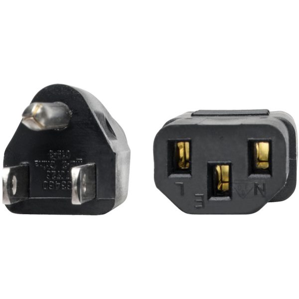 Eaton Tripp Lite Series Desktop Computer AC Power Cable, NEMA 5-15P to C13 - 13A, 125V, 16 AWG, 8 ft. (2.43 m), Black - Image 3