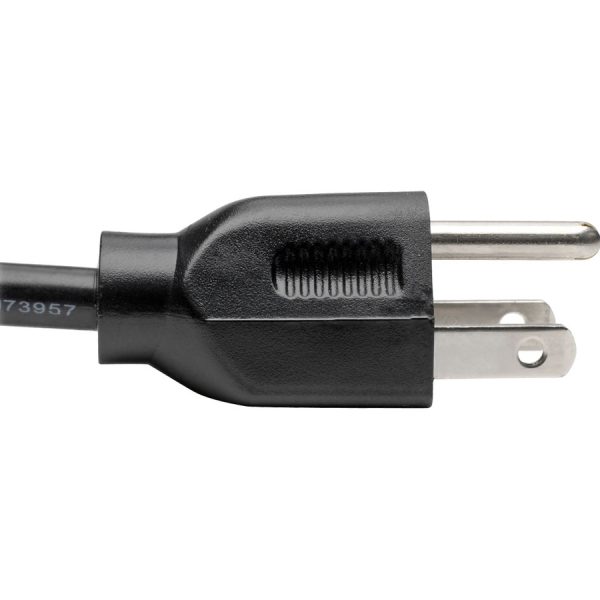 Eaton Tripp Lite Series Desktop Computer AC Power Cable, NEMA 5-15P to C13 - 13A, 125V, 16 AWG, 8 ft. (2.43 m), Black - Image 6