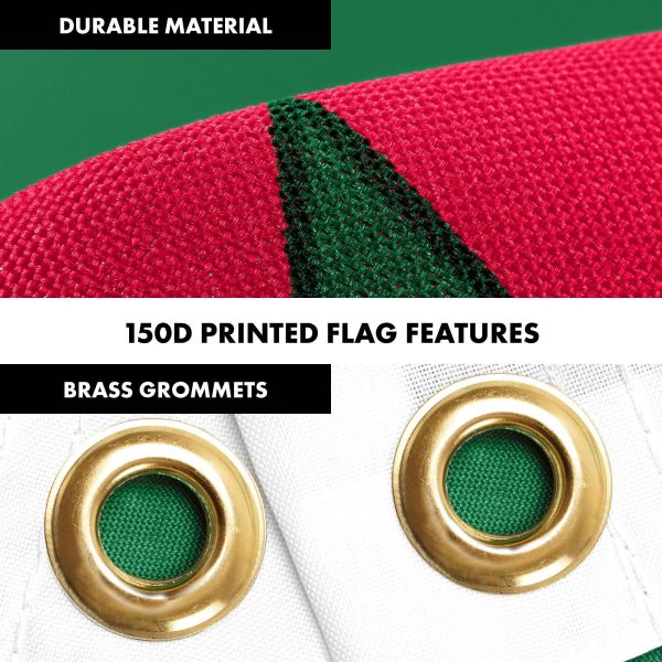 G128 Combo Pack: 6 Ft Tangle Free Aluminum Spinning Flagpole (Silver) & Dominica Dominican Flag 3x5 Ft, LiteWeave Pro Series Printed 150D Polyester | Pole with Flag Included - Image 4