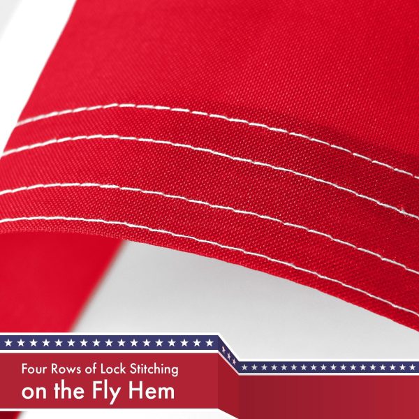 G128 Combo Pack: USA American Flag 3x5 Ft 150D Printed Stars &Washington DC Flag 3x5 Ft 150D Printed - Image 5