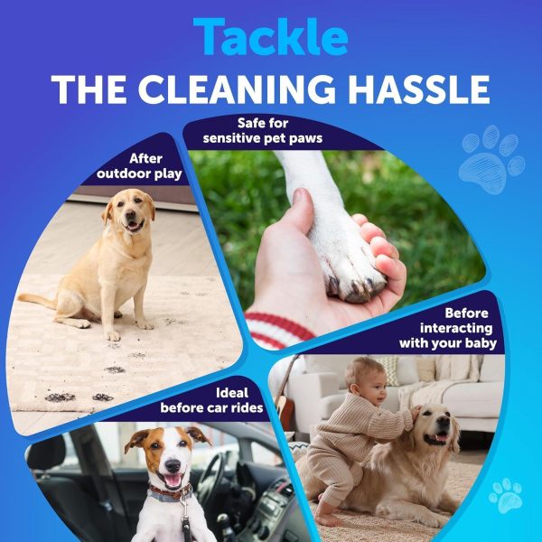 Paw Cleaner for Dogs   Silicone Brush and 5fl Oz No Rinse Foaming Cleanser   Fragrance Free pH Balanced Formula - Image 2