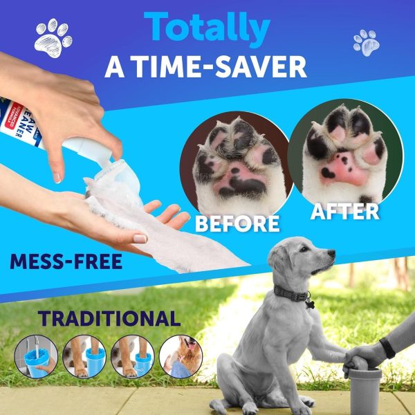 Paw Cleaner for Dogs   Silicone Brush and 5fl Oz No Rinse Foaming Cleanser   Fragrance Free pH Balanced Formula - Image 5