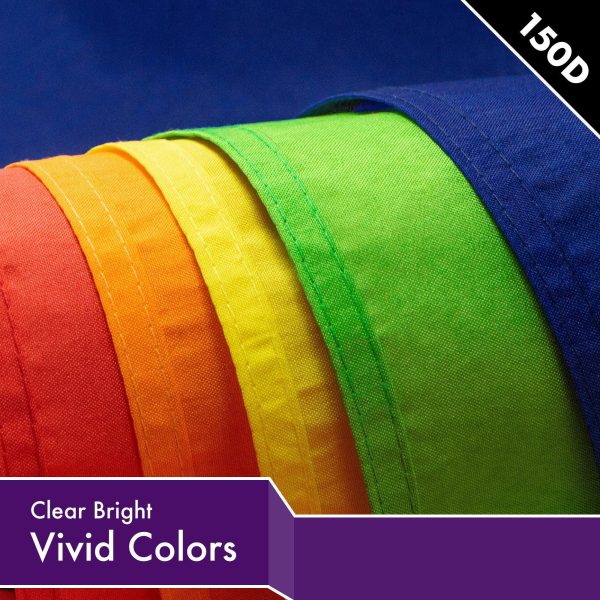 Solid Purple Color Flag 3x5 Ft 5-Pack Printed 150D Polyester By G128 - Image 3