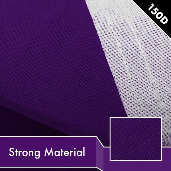 Solid Purple Color Flag 3x5 Ft 5-Pack Printed 150D Polyester By G128 - Image 4