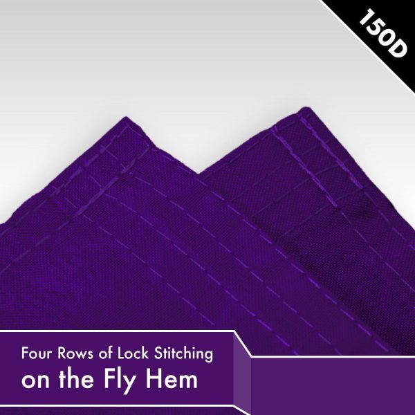 Solid Purple Color Flag 3x5 Ft 5-Pack Printed 150D Polyester By G128 - Image 5