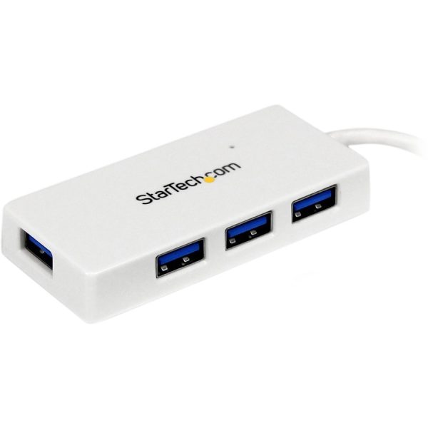 StarTech.com Portable 4 Port SuperSpeed Mini USB 3.0 Hub - 5Gbps - White - Image 2