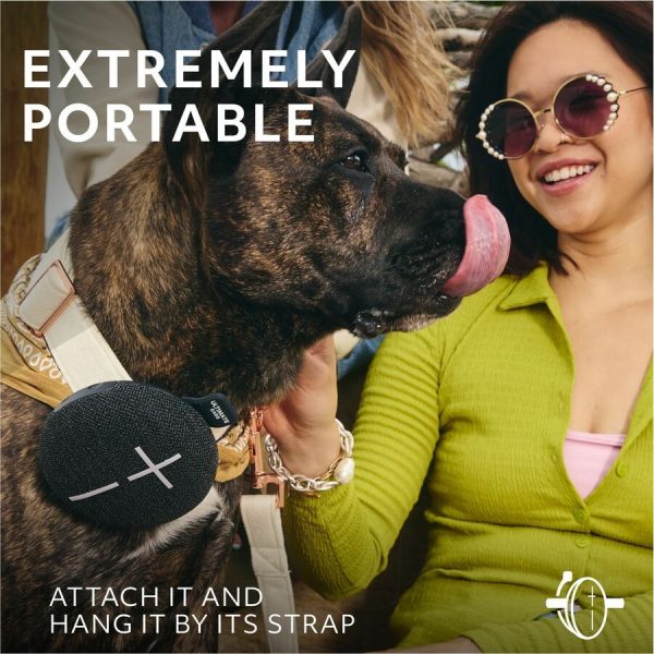 ULTIMATE EARS MINIROLL Ultra-Portable Waterproof Bluetooth Speaker, Big Bass, IP67 Dustproof, 131 ft (40 m) Range - Gentle Black - Image 2