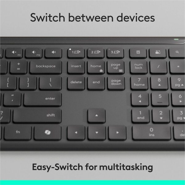 Logitech Signature Slim MK955 Combo for Business, Copilot Edition, Wireless Keyboard and Mouse, Graphite - Image 8