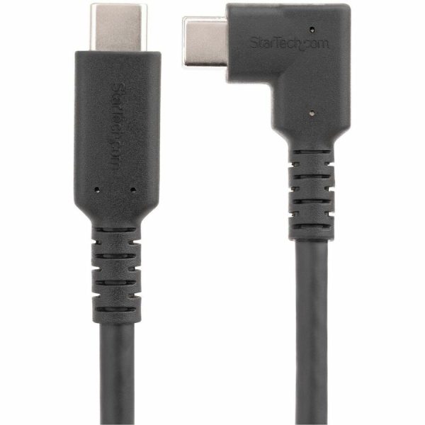 StarTech.com 1.6ft (50cm) Rugged Right Angle USB-C Cable, USB 3.2 Gen 2 (10 Gbps), USB C to C Data Transfer Cable, 100W PD, 4K 60Hz, 90 Degree USB-C Cable - Image 3
