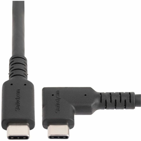 StarTech.com 1.6ft (50cm) Rugged Right Angle USB-C Cable, USB 3.2 Gen 2 (10 Gbps), USB C to C Data Transfer Cable, 100W PD, 4K 60Hz, 90 Degree USB-C Cable - Image 5