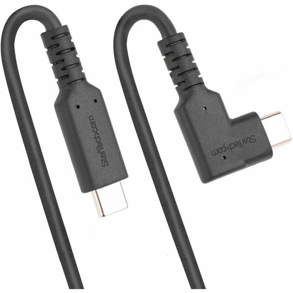 StarTech.com 1.6ft (50cm) Rugged Right Angle USB-C Cable, USB 3.2 Gen 2 (10 Gbps), USB C to C Data Transfer Cable, 100W PD, 4K 60Hz, 90 Degree USB-C Cable - Image 6