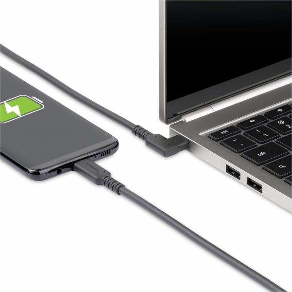StarTech.com 1.6ft (50cm) Rugged Right Angle USB-C Cable, USB 3.2 Gen 2 (10 Gbps), USB C to C Data Transfer Cable, 100W PD, 4K 60Hz, 90 Degree USB-C Cable - Image 8