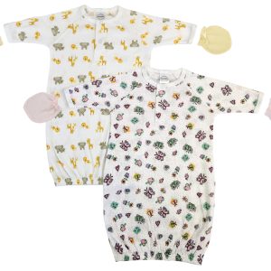 Newborn Baby Girls 4 Piece Gown Set Nc_0774