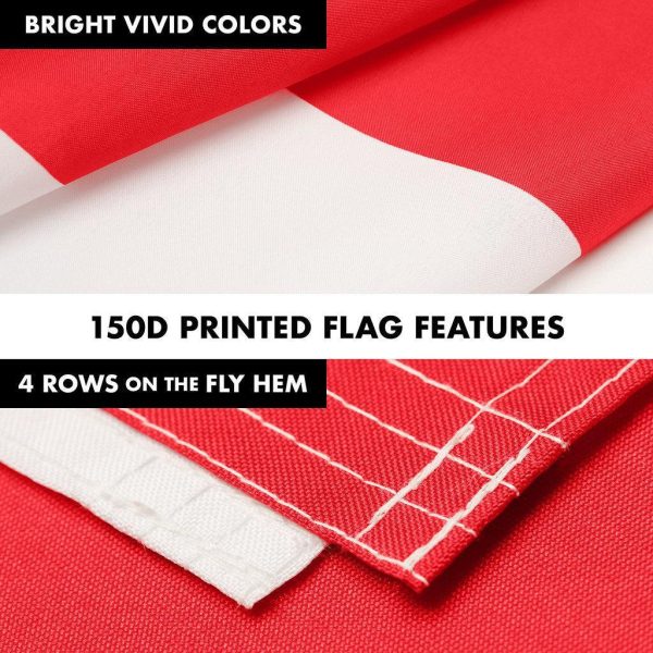 G128 Combo Pack: 6 Ft Tangle Free Spinning Flagpole (Silver) & Indonesia Flag 3x5 Ft Printed 150D Polyester, Brass Grommets (Flag Included) Aluminum Flag Pole - Image 5