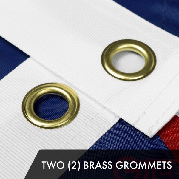 G128 Combo Pack: American USA Flag 2x3 Ft & Ohio OH State Flag 2x3 Ft | Both ToughWeave Series Embroidered Polyester, Embroidered Design, Indoor/Outdoor, Brass Grommets - Image 3