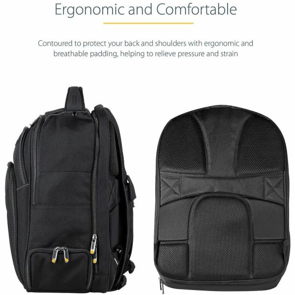 StarTech.com 17.3" Laptop Backpack w/ Removable Accessory Case, Professional IT Tech Backpack for Work/Travel/Commute, Nylon Computer Bag - Image 4