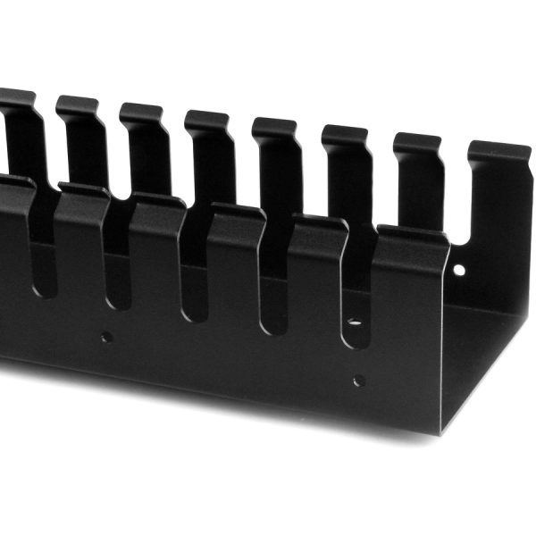 StarTech.com Vertical Cable Organizer with Finger Ducts - Vertical Cable Management Panel - Rack-Mount Cable Raceway - 40U - 6 ft. - Image 7