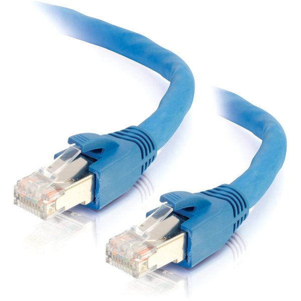 C2G 150ft Cat6 Snagless Solid Shielded Ethernet Cable - Cat6 Network Patch Cable - PoE - Blue - Image 4
