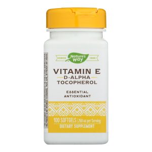 Nature's Way - Vitamin E - 400 IU - d-Alpha Tocopherol- 100 Softgels