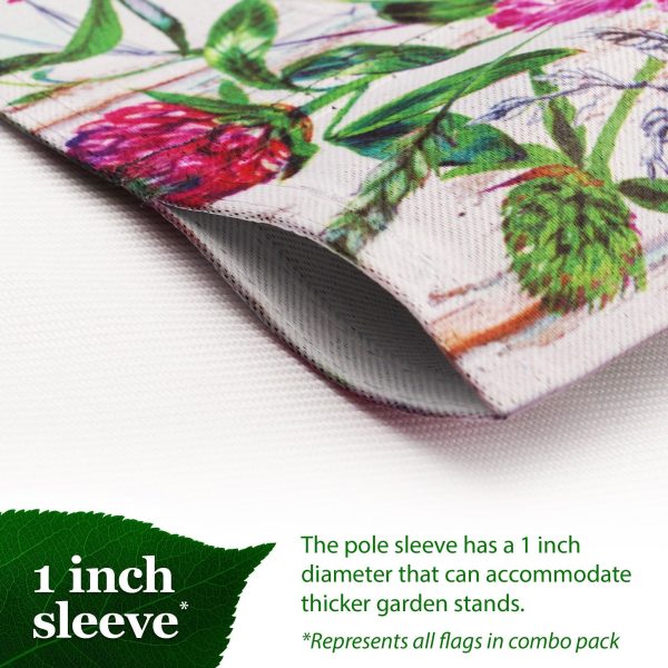G128 Garden Flag Set Holiday Gnomes 12"x18" 10 pieces Blockout Fabric - Image 5