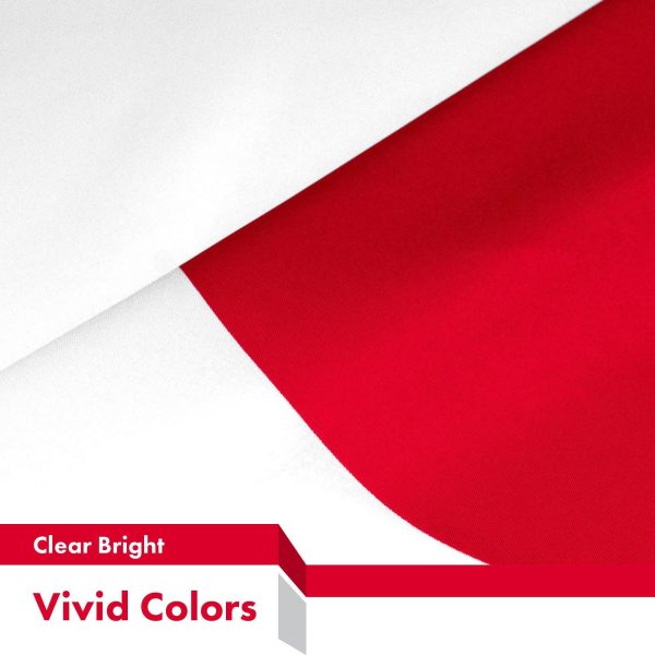 Japan Japanese Flag 3x5 Ft 5-Pack 150D Printed Polyester By G128 - Image 3