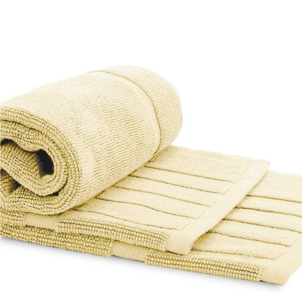 Luxury Bath Mat Floor Towel Set   Absorbent Cotton Hotel Spa Shower Bathtub Mats [Not a Bathroom Rug] 22 x34  | 2 Pack | Beige - Image 4