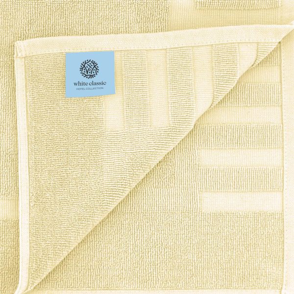 Luxury Bath Mat Floor Towel Set   Absorbent Cotton Hotel Spa Shower Bathtub Mats [Not a Bathroom Rug] 22 x34  | 2 Pack | Beige - Image 6