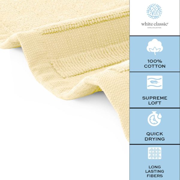 Luxury Bath Mat Floor Towel Set   Absorbent Cotton Hotel Spa Shower Bathtub Mats [Not a Bathroom Rug] 22 x34  | 2 Pack | Beige - Image 7