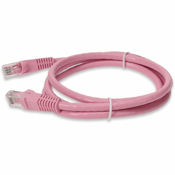 AddOn 10ft RJ-45 (Male) to RJ-45 (Male) Straight Pink Cat6 UTP PVC Copper Patch Cable - Image 2