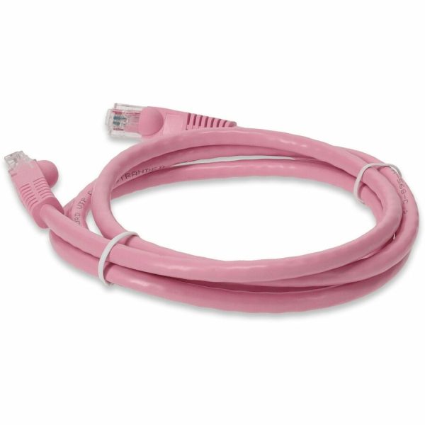 AddOn 10ft RJ-45 (Male) to RJ-45 (Male) Straight Pink Cat6 UTP PVC Copper Patch Cable - Image 3