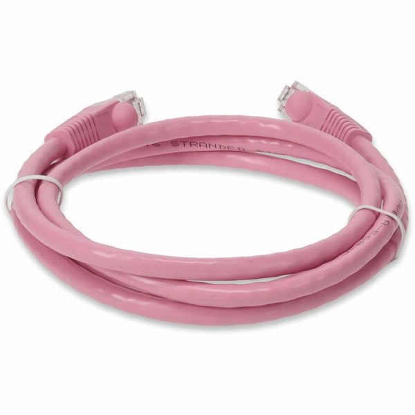 AddOn 10ft RJ-45 (Male) to RJ-45 (Male) Straight Pink Cat6 UTP PVC Copper Patch Cable - Image 4