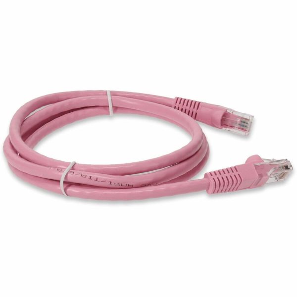 AddOn 10ft RJ-45 (Male) to RJ-45 (Male) Straight Pink Cat6 UTP PVC Copper Patch Cable - Image 6