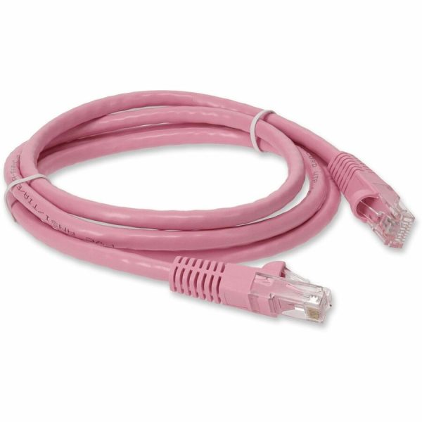 AddOn 10ft RJ-45 (Male) to RJ-45 (Male) Straight Pink Cat6 UTP PVC Copper Patch Cable - Image 7
